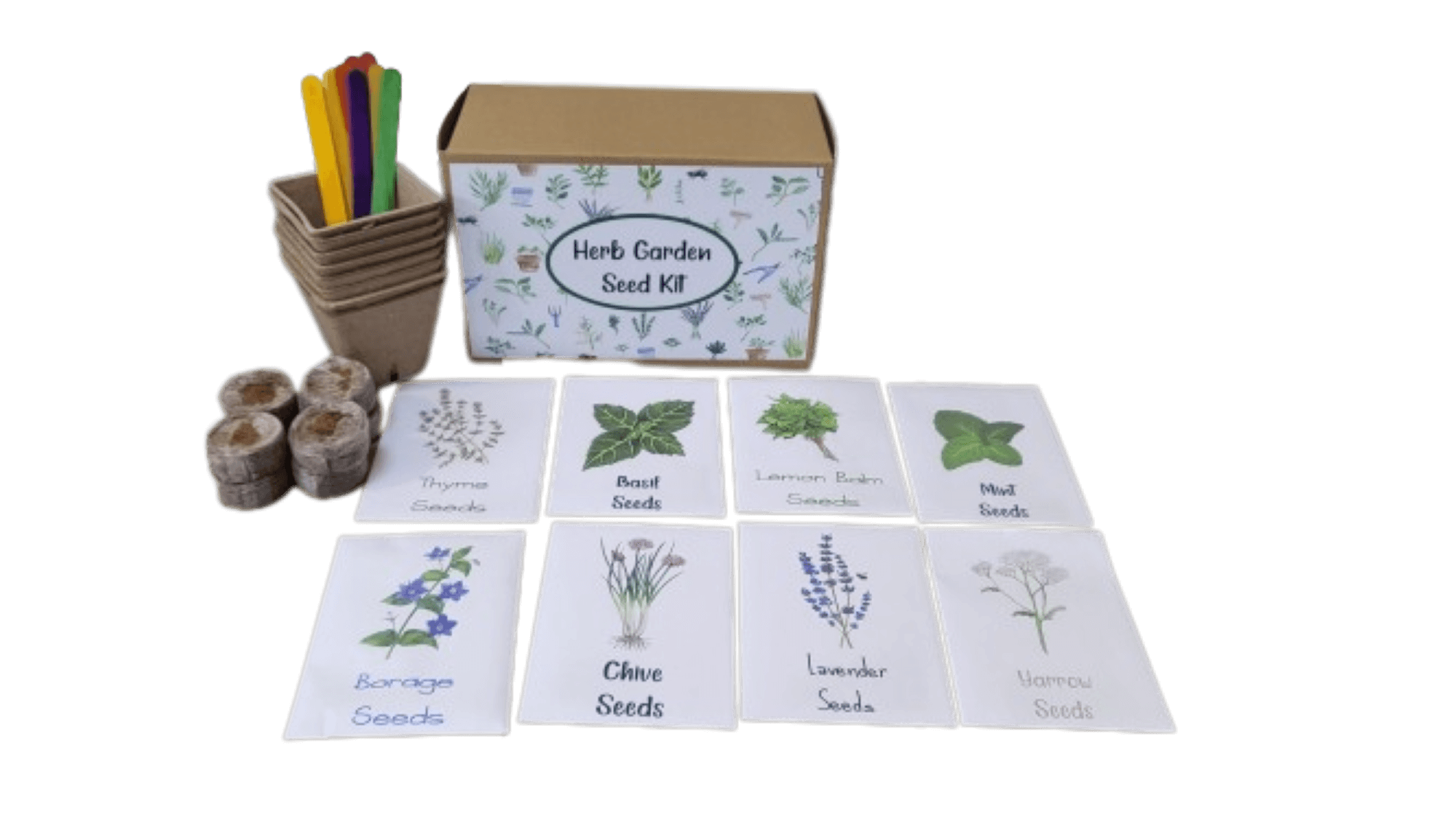 Herb Garden Grow Your Own Kit 8 Herb Flower Seeds - Blooming Memories